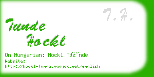 tunde hockl business card